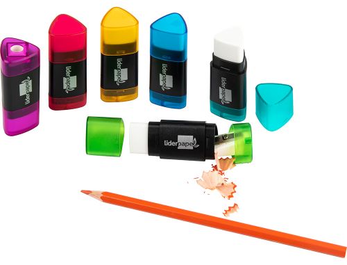Borracha liderpapel triangular com apara lapis , Liderpapel , 53177 , 8423473531772